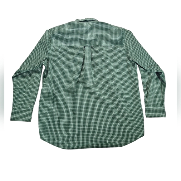 Chaps Mens Easy Care Button Down Plaid Green Long Sleeve size Large - Picture 2 of 5